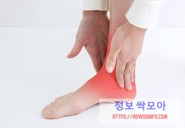 발뒤꿈치 및 발목통증 호소