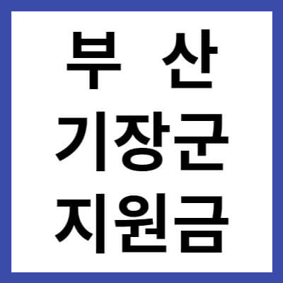 부산 기장군 재난지원금